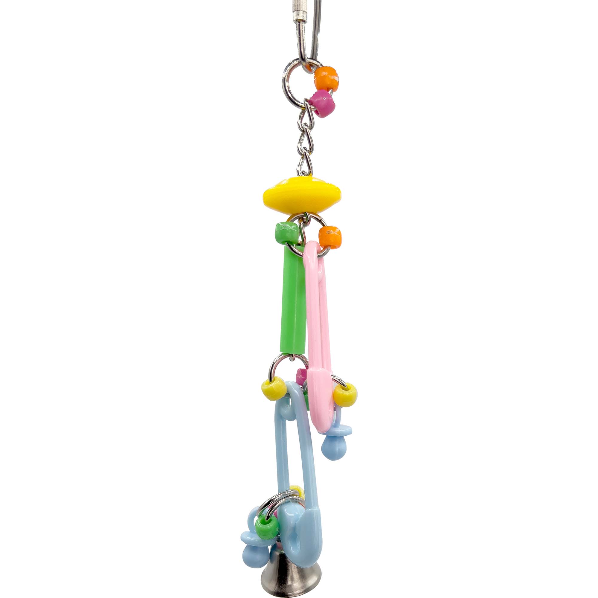 1049 Bobbin Quiver Handmade Colorful Dangling Interactive Aviary Toy