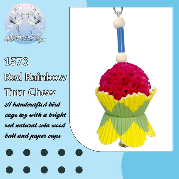 1573 Red Rainbow Tutu Chew - Hover