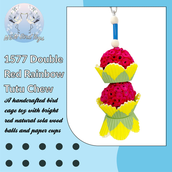 1577 Double Red Rainbow Tutu Chew - Hover