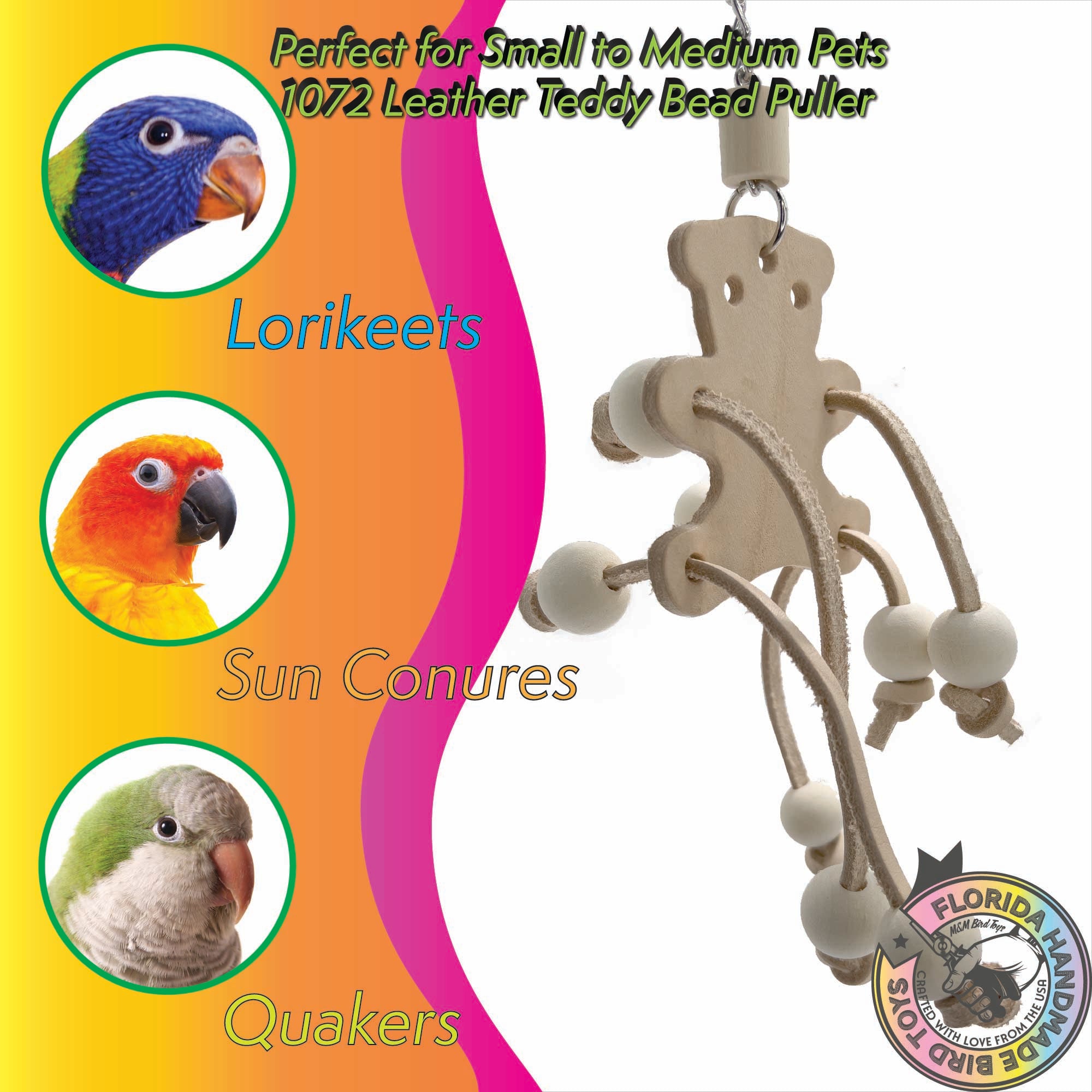 Leather parrot outlet toys